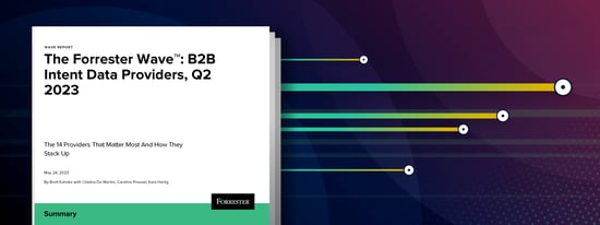 Intentsify Forrester Wave 2023 B2B Intent Data Providers report graphic title image